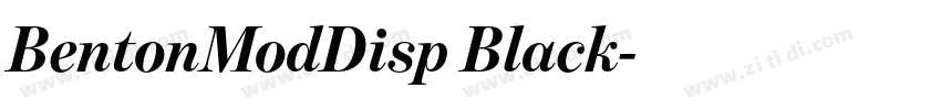 BentonModDisp Black字体转换